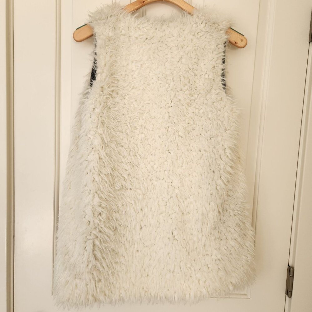 Boho Faux Fur Vest Tribal Pockets Soft Cozycore Hippie Western Rodeo Cowgirl S - Picture 3 of 11